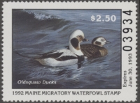 Scan of 1992 Maine Duck Stamp MNH VF