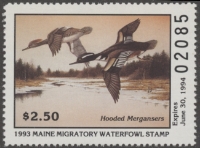 Scan of 1993 Maine Duck Stamp MNH VF