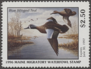 Scan of 1996 Maine Duck Stamp MNH VF