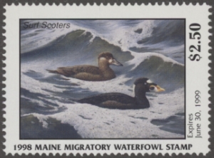 Scan of 1998 Maine Duck Stamp MNH VF