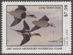 Scan of 2007 Maine Duck Stamp MNH VF