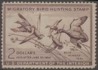 Scan of RW20 1953 Duck Stamp  MLH F-VF