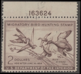 Scan of RW20 1953 Duck Stamp  Unsigned F-VF