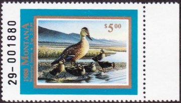 Scan of 1988 Montana Duck Stamp MNH VF