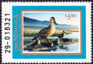 Scan of 1988 Montana Duck Stamp MNH VF