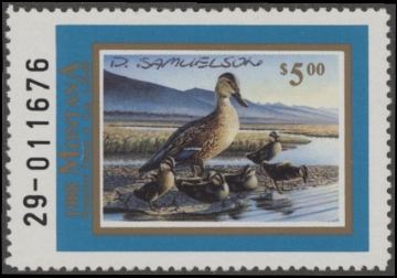 Scan of 1988 Montana Duck Stamp Signed by Artist MNH VF