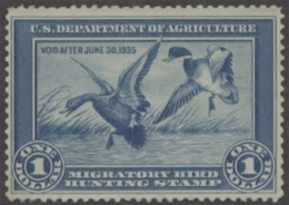 Scan of RW1 1934 Duck Stamp  MLH Fine