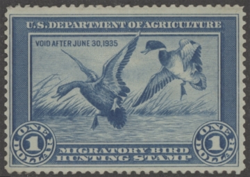 Scan of RW1 1934 Duck Stamp  MLH Fine