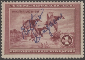 Scan of RW2 1935 Duck Stamp  Used Fine