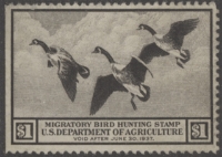 Scan of RW3 1936 Duck Stamp  MLH, Faults F-VF