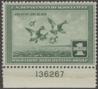 Scan of RW4 1937 Duck Stamp  MNH F-VF