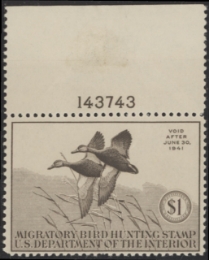 Scan of RW7 1940 Duck Stamp  MLH F-VF