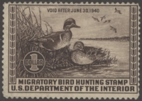 Scan of RW6 1939 Duck Stamp  MNH Fine