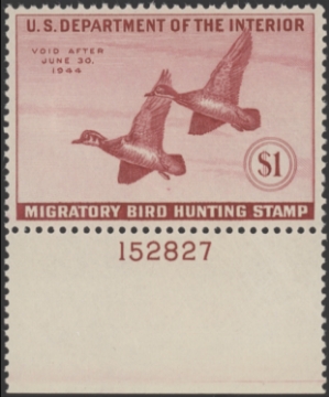 Picture of RW10 1943 Duck Stamp  MNH VF