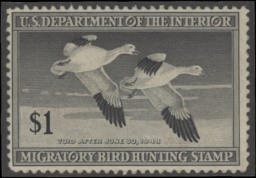 Scan of RW14 1947 Duck Stamp  Unsigned Fine