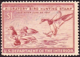 Scan of RW13 1946 Duck Stamp  Used Fine