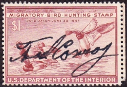 Scan of RW13 1946 Duck Stamp  Used Fine