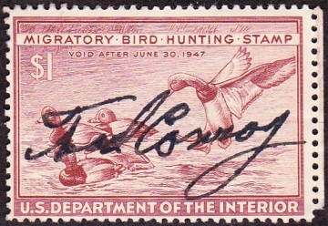 Scan of RW13 1946 Duck Stamp  Used Fine