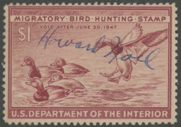 Scan of RW13 1946 Duck Stamp  Used Fine