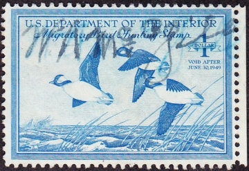 Picture of RW15 1948 Duck Stamp  Used Fine
