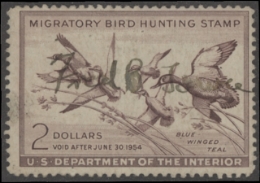 Scan of RW20 1953 Duck Stamp  Used, Faults F-VF