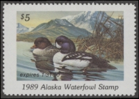 Scan of 1989 Alaska Duck Stamp MNH VF