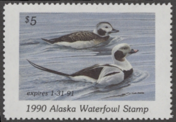 Scan of 1990 Alaska Duck Stamp MNH VF