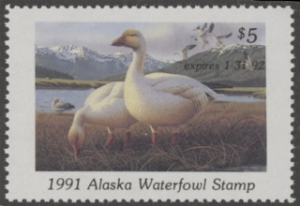 Scan of 1991 Alaska Duck Stamp MNH VF