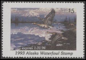 Scan of 1993 Alaska Duck Stamp MNH VF