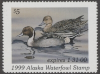 Scan of 1999 Alaska Duck Stamp MNH VF