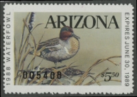 Scan of 1988 Arizona Duck Stamp MNH VF
