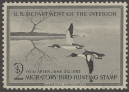 Scan of RW23 1956 Duck Stamp  MLH XF