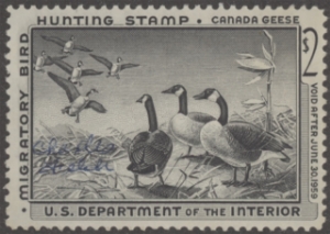 Scan of RW25 1958 Duck Stamp  MNH F-VF
