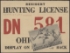 Scan of RW12 1945 Duck Stamp  Used on 1944 Ohio License Fine