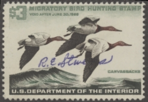 Scan of RW32 1965 Duck Stamp  Used VF