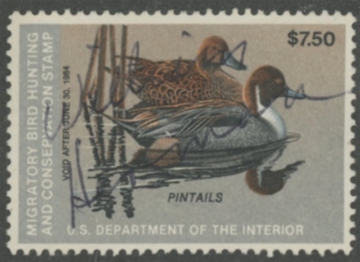 Scan of RW50 1983 Duck Stamp  Used F-VF