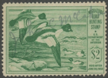 Scan of RW16 1949 Duck Stamp  Used F-VF