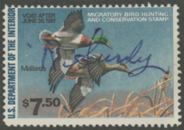 Scan of RW47 1980 Duck Stamp  Used Fine