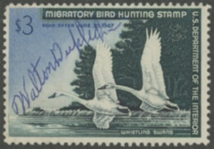 Scan of RW33 1966 Duck Stamp  Used F-VF