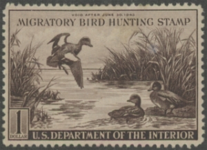 Scan of RW9 1942 Duck Stamp  Unsigned VF