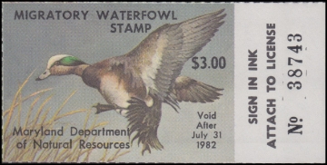 Scan of 1981 Maryland Duck Stamp MNH VF