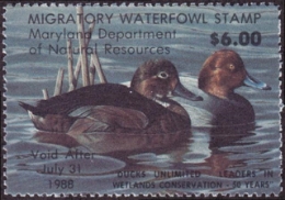 Scan of 1987 Maryland Duck Stamp MNH VF