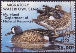 Scan of 1989 Maryland Duck Stamp MNH VF