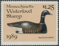 Scan of 1989 Massachusetts Duck Stamp MNH VF