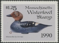 Scan of 1990 Massachusetts Duck Stamp MNH VF