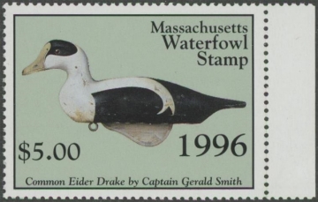 Scan of 1996 Massachusetts Duck Stamp MNH VF