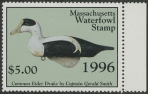 Scan of 1996 Massachusetts Duck Stamp MNH VF