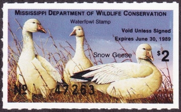 Scan of 1988 Mississippi Duck Stamp MNH VF