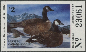 Scan of 1985 Nevada Duck Stamp MNH VF