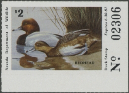 Scan of 1986 Nevada Duck Stamp MNH VF